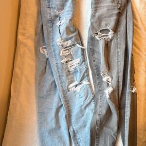 Distressed Light Blue Women's Jeans